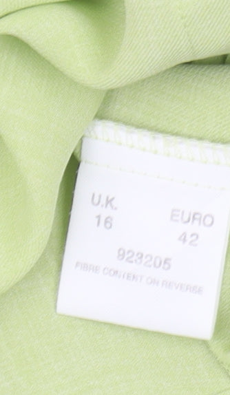 Eastex Women's Green Button-Up Shirt, Size 16
