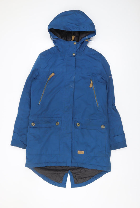 Trespass Women's Blue Parka S Regular Fit Hooded