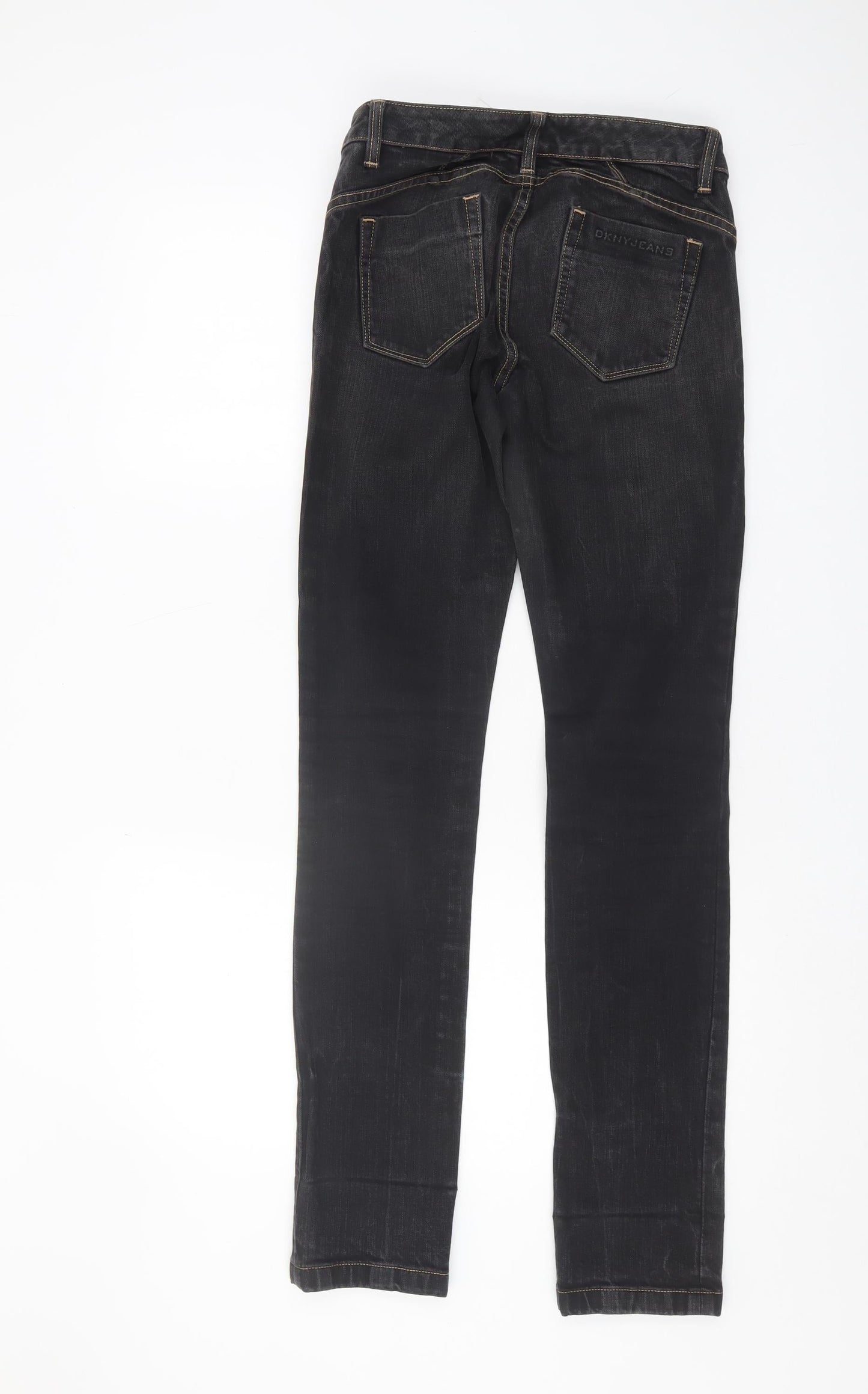 DKNY Men's Black Skinny Jeans, Size 27, Stretch Denim