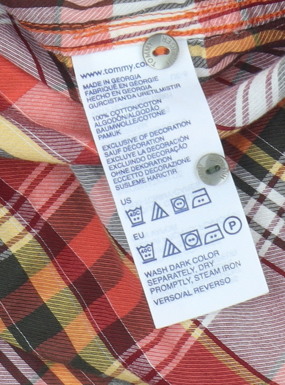 Tommy Hilfiger Women's Multicoloured Plaid Blouse XS