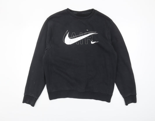 Mens UK S Regular Nike Black Pullover Sweatshirt