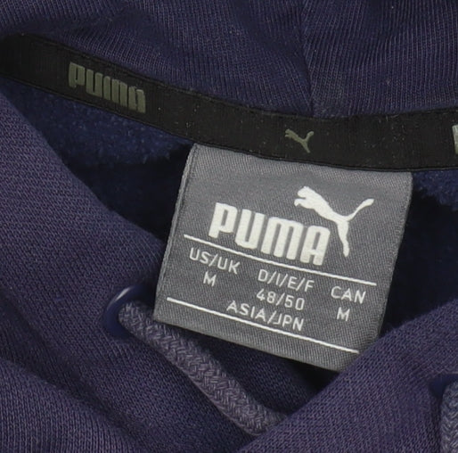 Mens UK M Regular PUMA Blue Pullover Hoodie