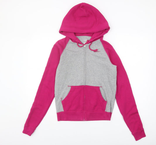 Womens UK XS Regular Nike Multicoloured Full Zip Hoodie