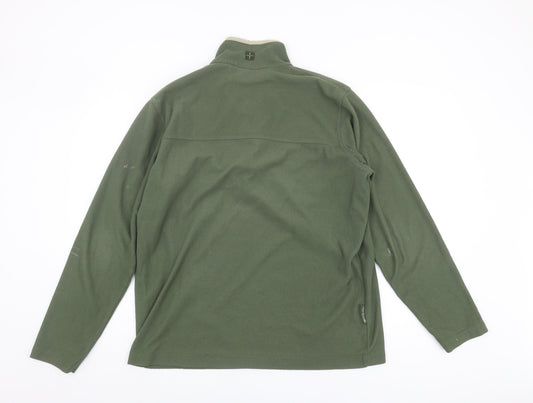 Mountain Warehouse Men's Green Fleece Pullover Sweatshirt Large