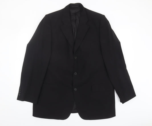 Magee Men's Black Blazer 42.5R Notch Lapel Formal Jacket