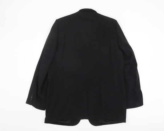 Magee Men's Black Blazer 42.5R Notch Lapel Formal Jacket