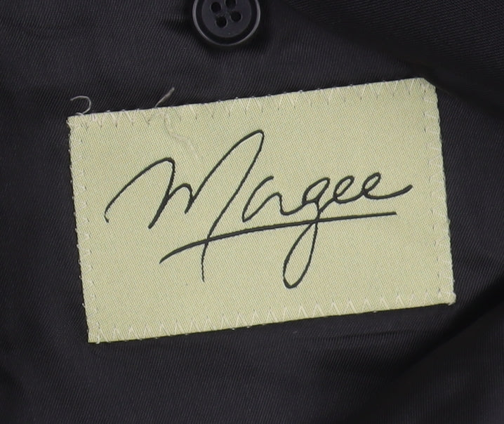 Magee Men's Black Blazer 42.5R Notch Lapel Formal Jacket