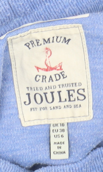 Womens UK 10 Relaxed Joules Blue Pullover Sweatshirt