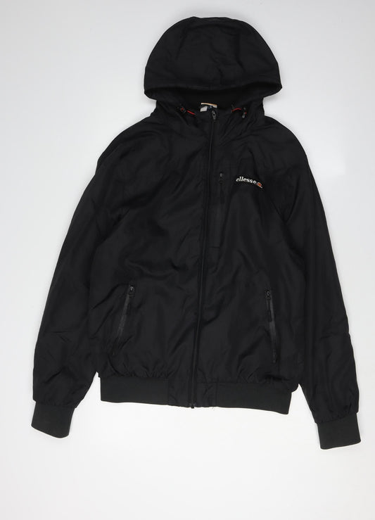 Ellesse Men's Black S Hooded Windbreaker Jacket