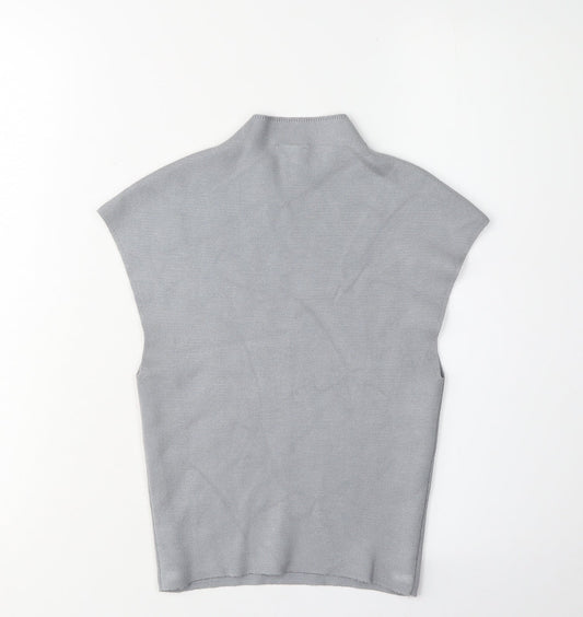 Abercrombie & Fitch Grey Sleeveless Mock Neck Top XS