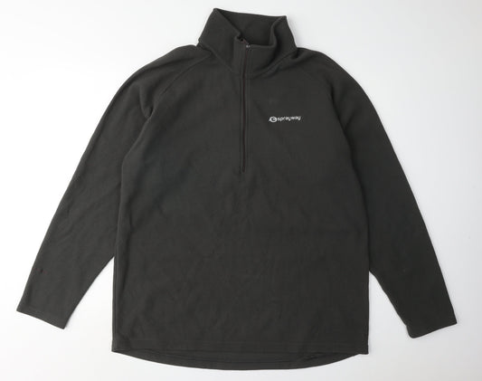 Sprayway Men's Black Fleece Pullover, Size L
