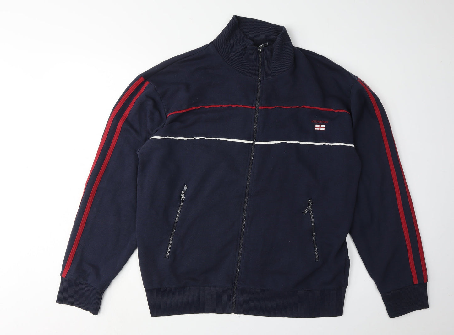 Kickers Men's Blue Full Zip Sweatshirt XL Logo