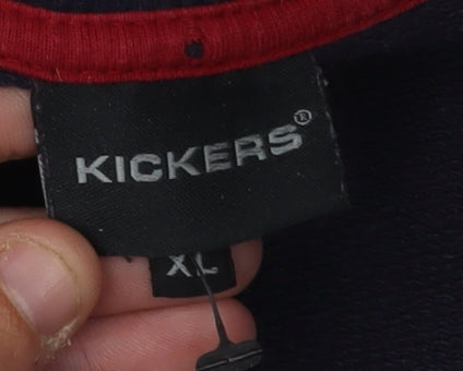 Kickers Men's Blue Full Zip Sweatshirt XL Logo