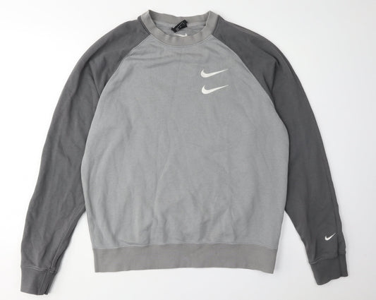 Mens UK M Regular Nike Grey Pullover Sweatshirt