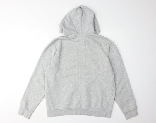 FILA Men's Grey Hoodie S Pullover Logo Style