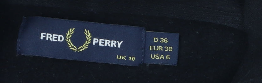 Fred Perry Women's Black Pullover Hoodie, Size 10