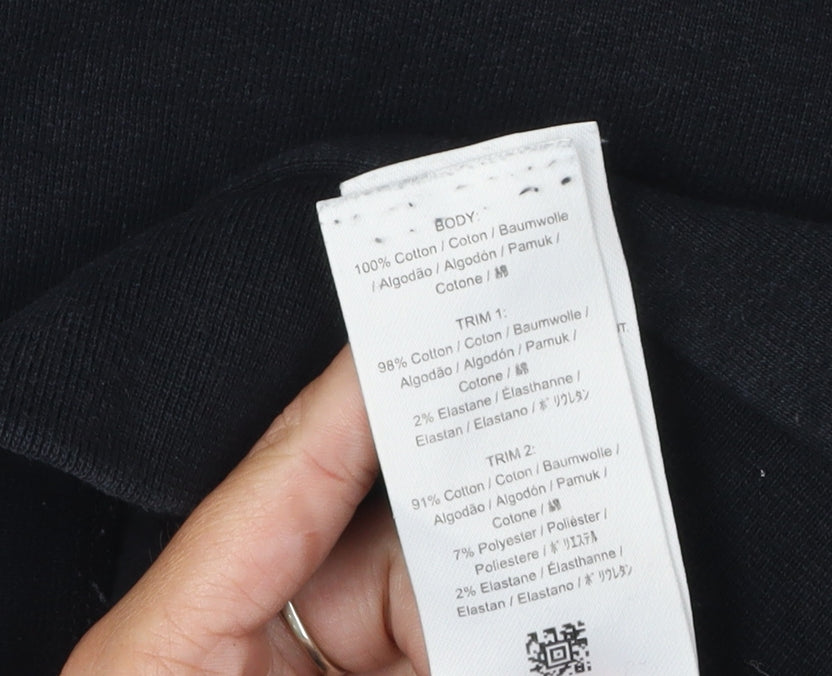 Fred Perry Women's Black Pullover Hoodie, Size 10