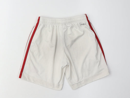 Adidas Boys White Athletic Shorts 9-10 Years Football