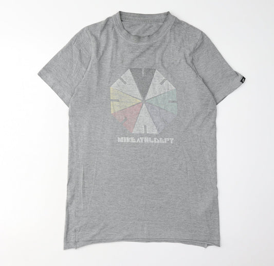 Mens UK Size S Nike Grey Cotton Blend T-Shirt