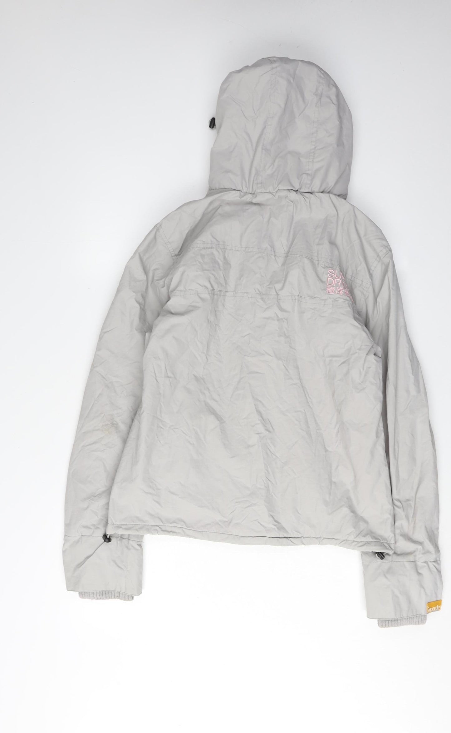 Superdry Women's Grey Hooded Zip Jacket L