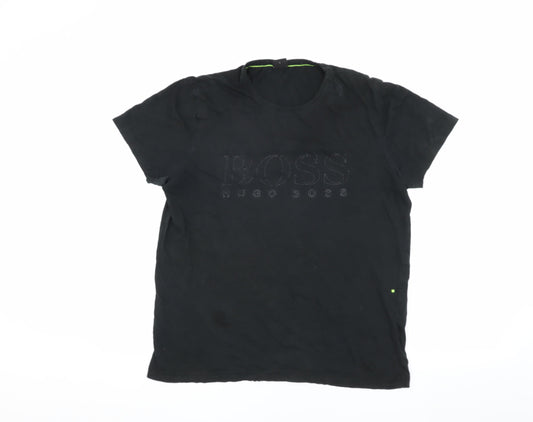 Hugo Boss Men’s Black Regular Fit T-Shirt - Size L