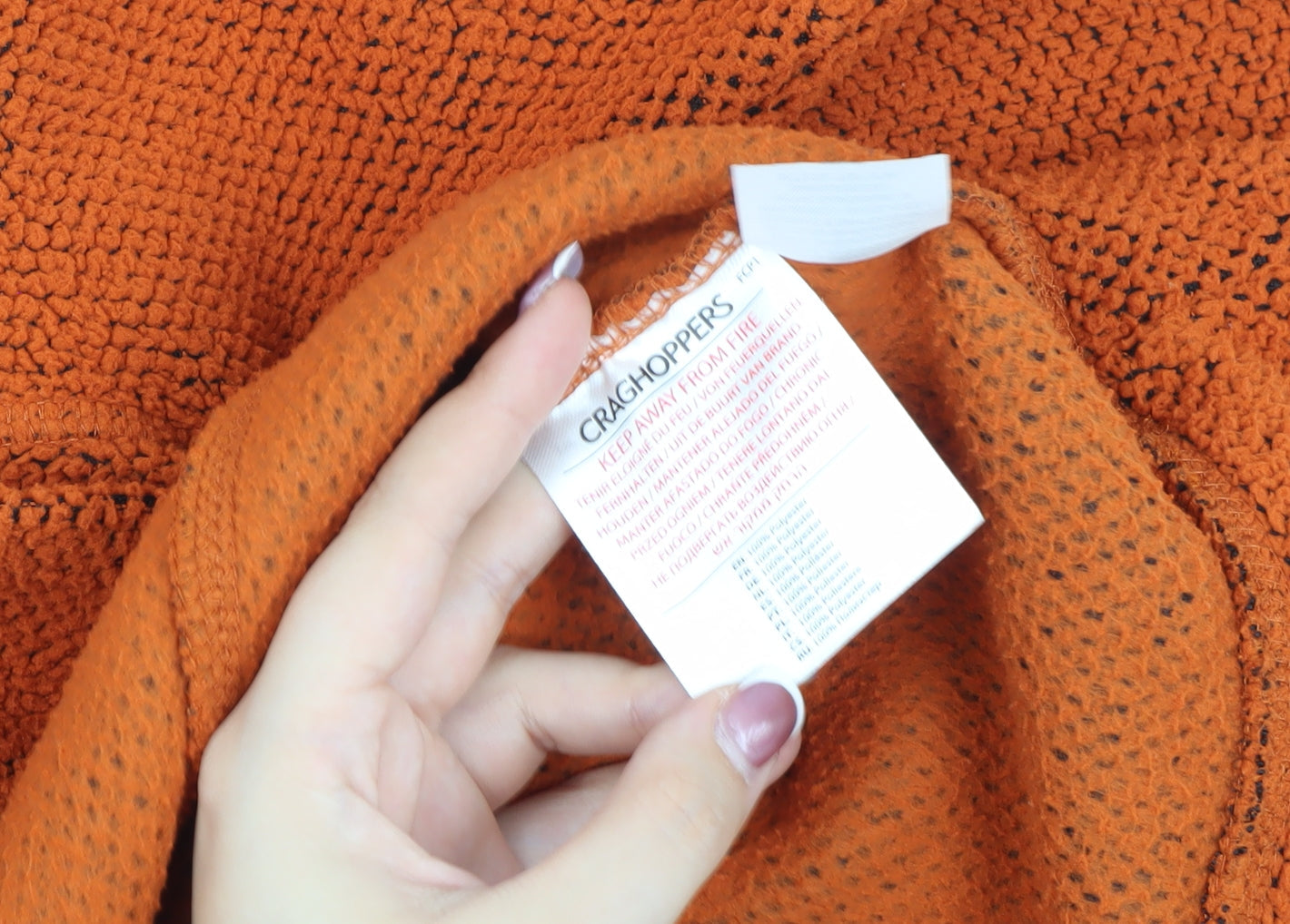 Craghoppers Men's Orange Knit Pullover Sweatshirt, Size M