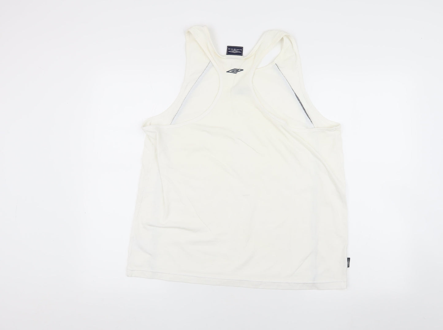 Umbro Men's White Gym Tank Top - L, Jersey Style