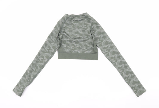 Everlast Women's Green Camouflage Crop Top Size 8