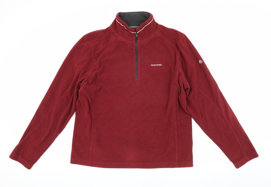 Craghoppers Men's Red Fleece Henley Sweatshirt M