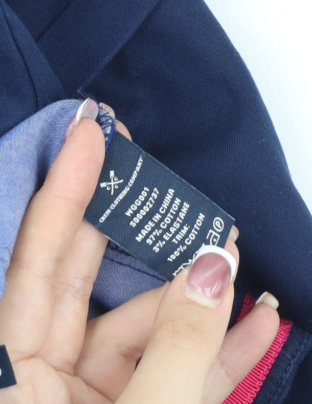Brand and care label for Crew Clothing Blue Regular Trousers 10 Years