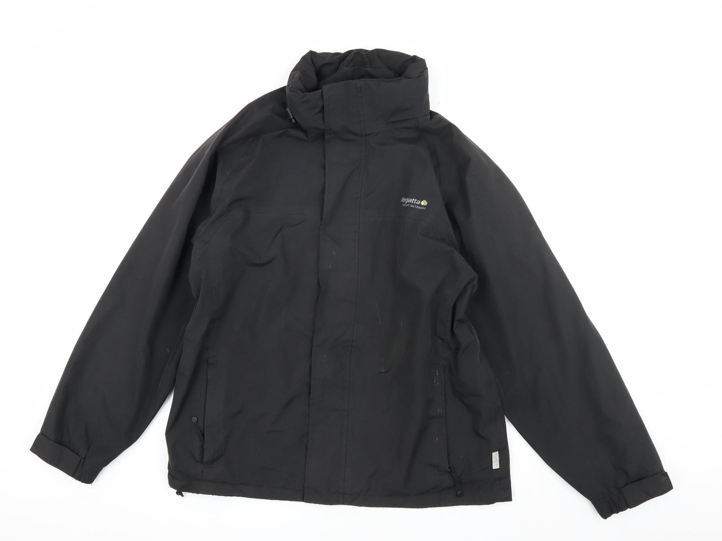 Regatta Men's Black Waterproof Rain Coat Jacket Size 42