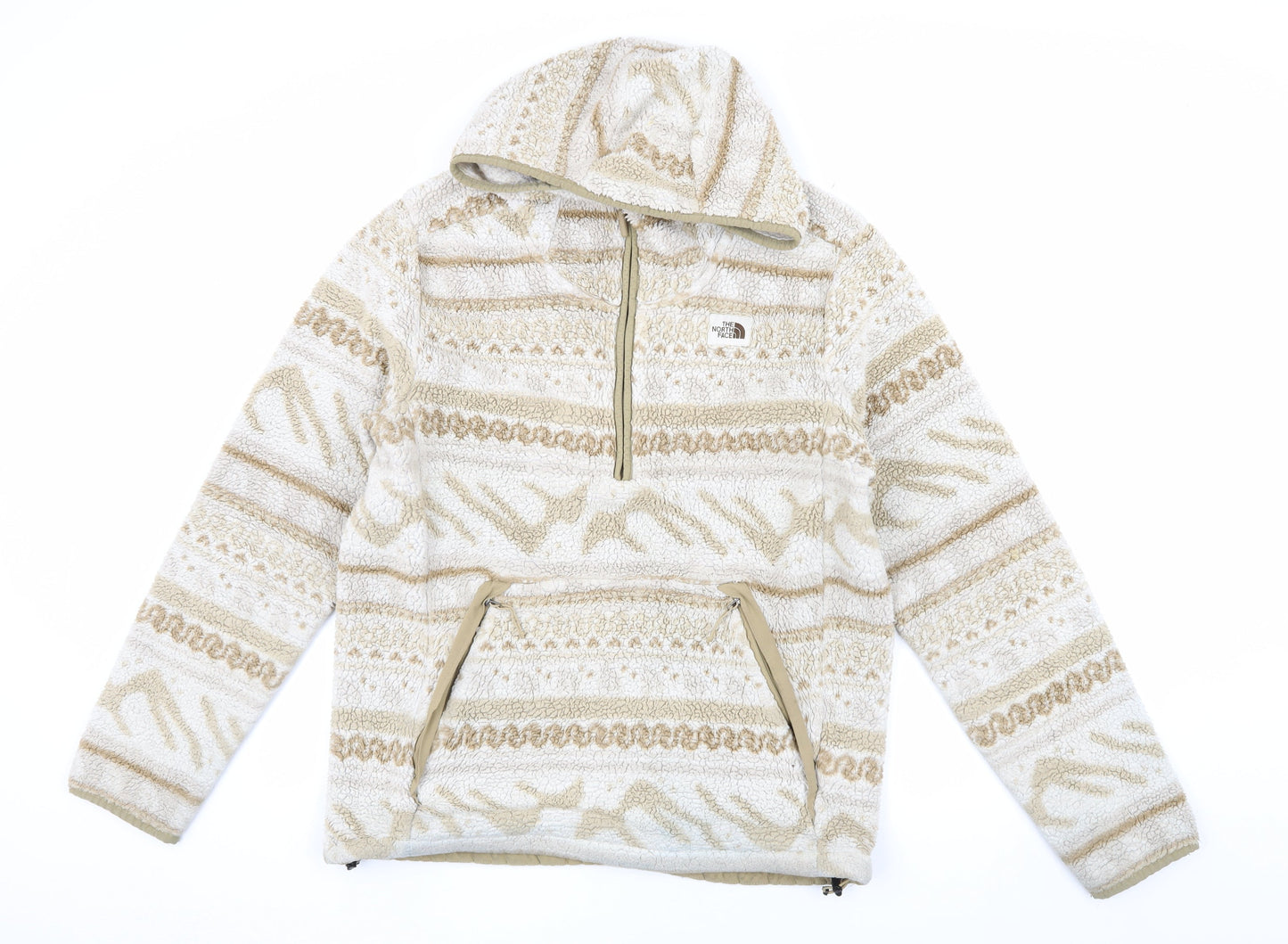 The North Face Men's Beige Fleece Hoodie M