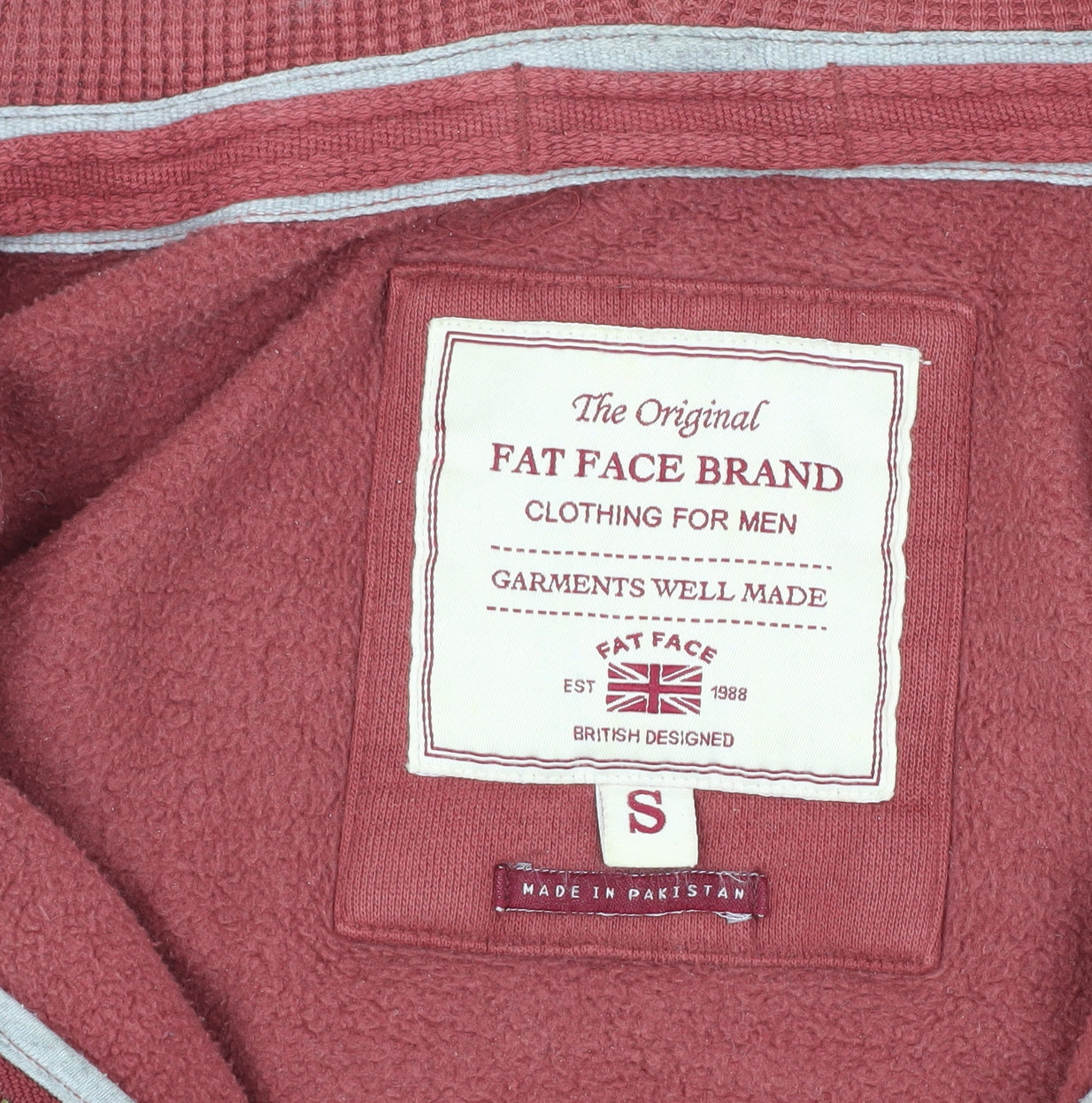 Fat Face Men's Red Hooded Jacket Size S
