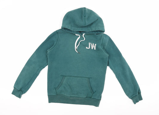Womens UK 10 Regular Jack Wills Green Pullover Hoodie