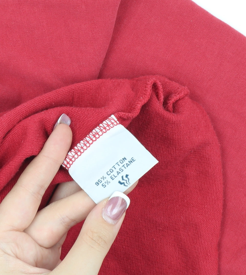 Fat Face Womens Red Hoodie Size 14, Casual Logo