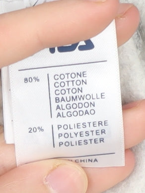 Fila Men's Grey Pullover Hoodie - Size S