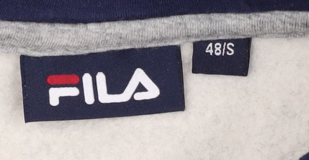 Fila Men's Grey Pullover Hoodie - Size S