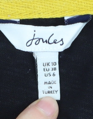 Joules Women's Black Sleeveless V-Neck Tank Top UK 10