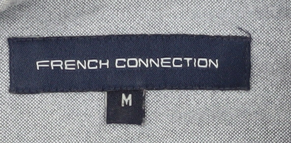 Brand and care label for French Connection Men's Grey Short Sleeve Casual Shirt