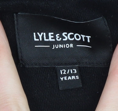 Lyle & Scott Boys Black Pullover Hoodie, 12-13 Years