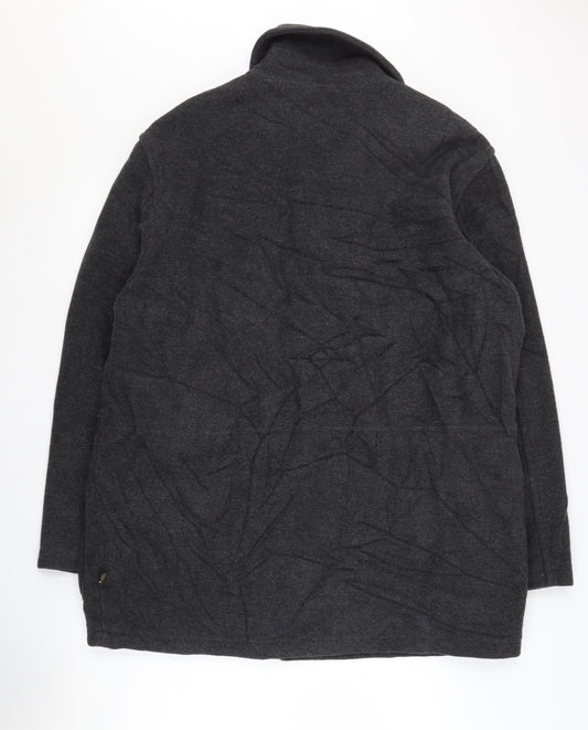 Tommy Hilfiger Men's Black XL Overcoat - Classic Style