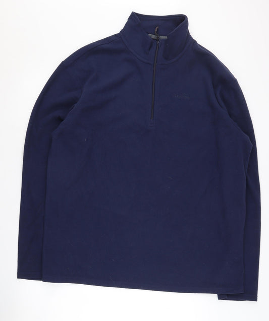 Peter Storm Men's Blue 2XL 1/4 Zip Fleece Sweatshirt