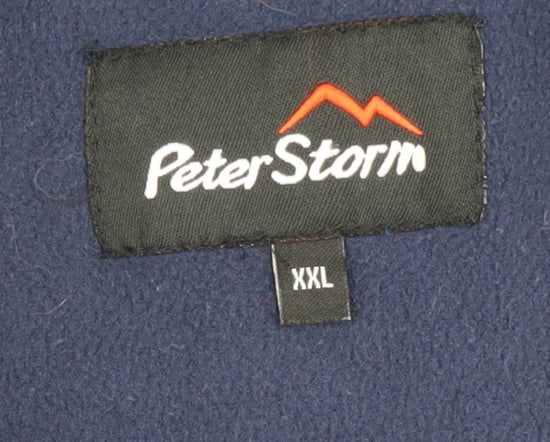 Peter Storm Men's Blue 2XL 1/4 Zip Fleece Sweatshirt