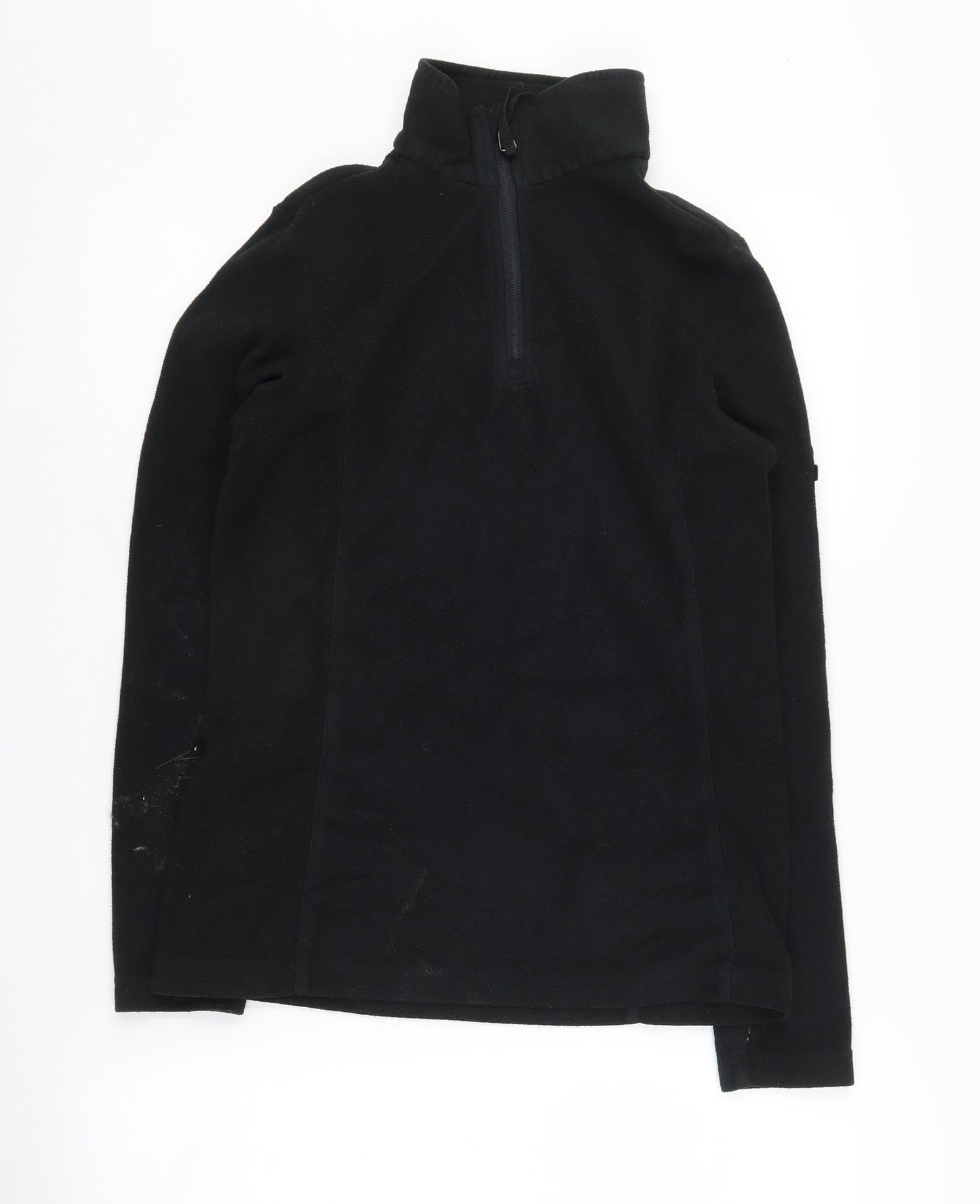 TOG24 Women's Black Fleece Sweatshirt, Size 8, 1/4 Zip