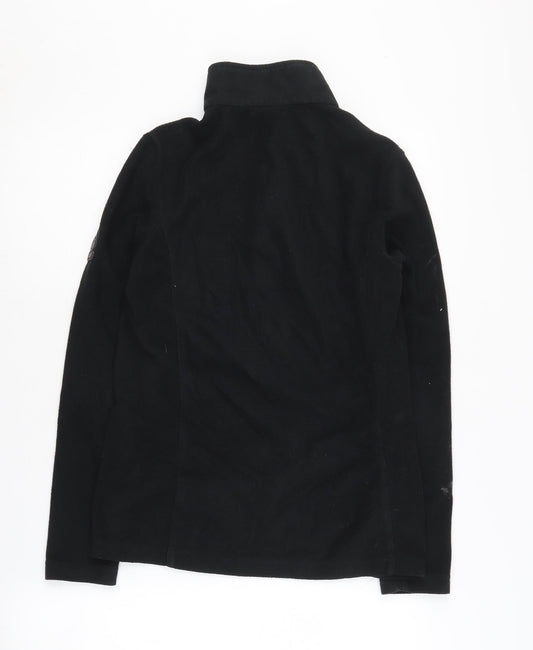 Womens UK 8 Regular TOG24 Black Full Zip Sweatshirt