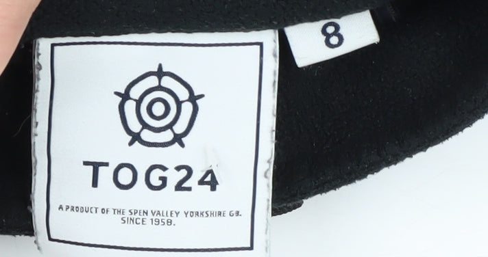 TOG24 Women's Black Fleece Sweatshirt, Size 8, 1/4 Zip