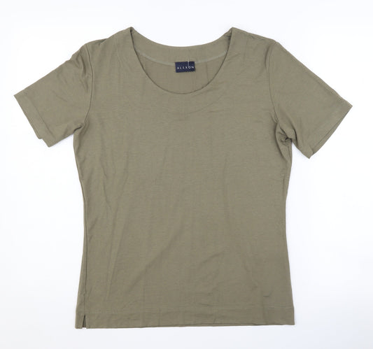 Womens UK Size 8 Alexon Green Viscose Blend T-Shirt