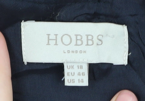 Hobbs Women's Blue Sheath Dress 18 Business Cocktail