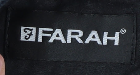 Farah Men's Black Corduroy Trousers Size 34 Straight Leg