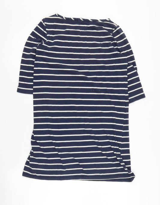 Boden Women's Blue Striped T-Shirt Dress, Size 10
